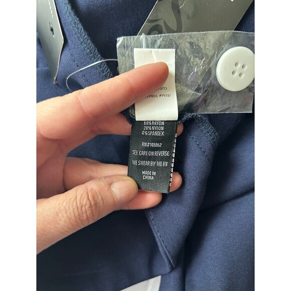 NWT - Torrid Women’s Size 16 Retro Navy Blue Sailor Ponte Crop Pants - Picture 4 of 8